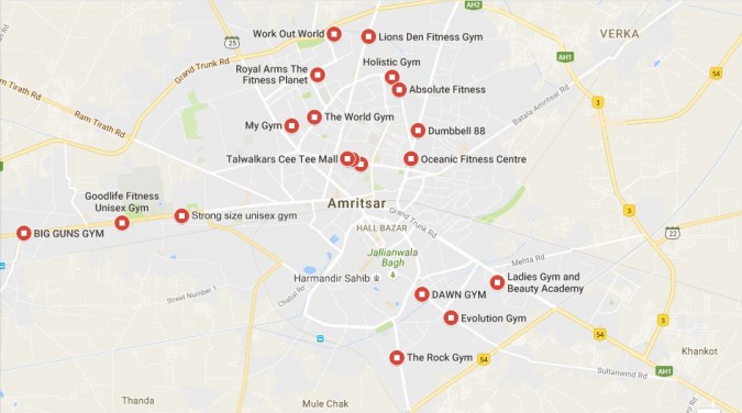 Best Gym & Fitness Centre in Amritsar According to Google Users Review