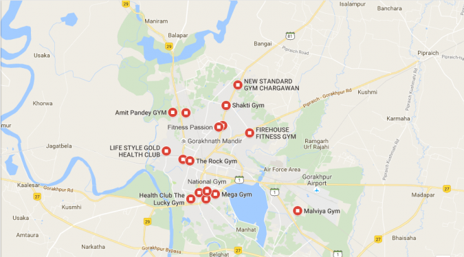Best Gym & Fitness Centre in Gorakhpur According to Google Users Review
