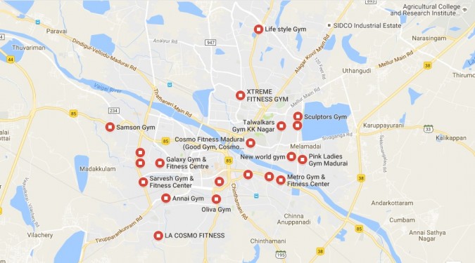 Best Gym & Fitness Centre in Madurai According to Google Users Review