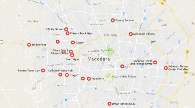 Best Gym & Fitness Centre in Vadodara According to Google Users Review