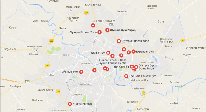 Best Gym & Fitness Centre in Lucknow According to Google Users Review