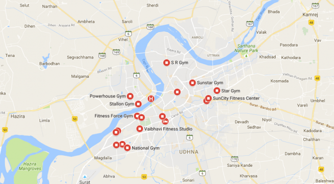 Best Gym & Fitness Centre in Surat According to Google Users Review